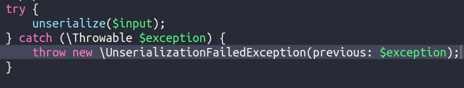 php 8.3 unserialize exception
