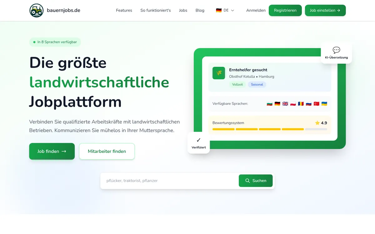 BauernJobs.de screenshot