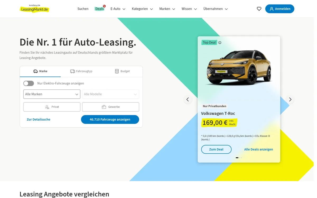 LeasingMarkt.de screenshot